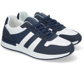 Davinia Shoes Zapatillas Casual para Hombre, Planas y Comodas, Diseño Elegante, Puntera Redonda y Cierre con Cordones, Perfectas para Uso Diario. Shoes&Blues.es TF8313-Azul