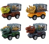 Dinosaur Truck for Kids Dinosaur Transport Truck with Dinosaur Toys Friction Powered Cars Pull Back Dino Car Playset for Boys