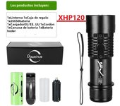 XHP120 Professional Diving Flashlight Scuba Diving Torch IPX8 High Power LED Flashlights 26650 Waterproof Underwater Hand Lamp