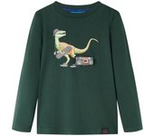 Camiseta Infantil de manga ancha Dark Green 104
