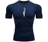 Printed Men's Athletic Compression Shirts Athletic Quick Dry Breathable Rash Guard Athletic Tight Workout Tops Summer Men