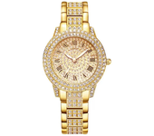 Luxury Fashion Gold Quartz Women Diamond Watch Bling Hip Hop Ladies Iced Out Quartz Watches