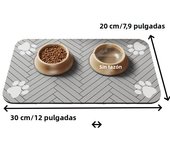 Waterproof Dog Food Mat -Placemat for Food and Water Bowl，Rubber Backing ，Absorbent,，Non-Slip, Durable, Easy Clean Pet Food Mat