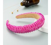Handwoven Crystal Hair Bands From Europe And America, Women's Baroque Sponge Thickened Headband, Simple Hair Accessories