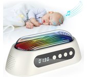 Máquina De Ruido Blanco, Ayuda Para Dormir Para Bebés Y Adultos, Máquina De Ruido Blanco Portátil Con USB, 14 Sonidos Relajantes, Batería De 10 Horas, Luces De Colores