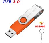 High-capacity Silver Color Rotating USB 3.0 Flash Drive 128GB 64GB 32GB 16GB 4GB Removable Storage Creative Music USB drive Gift