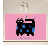 Cute Black Cat Bath Mat Diatom Mud Non Slip Cartoon Doormat Super Absorbent Kitchen Rug Toilet Floor Carpet Home Room Decoration