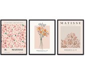 Set de 3 cuadros calidad premium con marco de madera - 30x40 cm o 50x70 cm - POSTER LAB