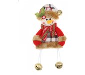 Partilandia Colgante Árbol de Navidad de Muñeco Nieve con cascabeles de 19x16 cm