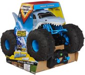 SPIN MASTER - MONSTER JAM - COCHE TELEDIRIGIDO MEGALODON - Coche RC Monster Jam Megalodon Storm a Escala 1:15 - 2.4GHZ hasta 76m - 6056227 - Juguetes Niños +4 años