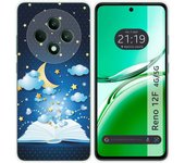 Tumundosmartphone Funda Silicona para Oppo Reno 12F 4G / 12 F 5G diseño Libro Cuentos Dibujos
