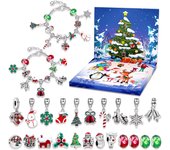 Calendario de Adviento de Navidad 2024, pulseras, calendario de cuenta regresiva de 24 días para Navidad, kit de fabricación de joyas para niños y mujeres,calendario adviento,regalo de Navidad