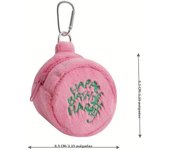1pc Cute Plush Cosmetic Bag Portable Letter Embroidered Coin Purse Hanging Bag Perfect Lipstick Envelope ID Bag For Traveling