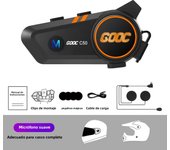 Bluetooth 5.3 Helmet Intercom Headset 300M Wireless Motorcycle Headphone intercomunicador IPX67 Waterproof 1100mA Earphone