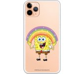 Funda original compatible con iPhone 11 Pro Max con un diseño de Bob Esponja Arcoiris