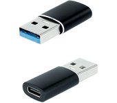 Nanocable Adaptador USB-A 3.1 a USB-C, USB-A/M-USB-C/H, Negro