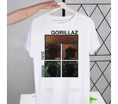 Gorillaz Modern Music Band Cartoon Men's Tshirt Cute Printing Shirt Mens Fashion T-Shirt For Men Casual Tops Short Sleeve