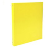 CABLEPELADO Archivador A4, Carpeta escolar de palanca, Carpeta con 4 anillas, Carpeta anillas A4, Lomo 30 mm, Apto para A4, Cartón forrado PVC/PU, Apto para 175 hojas de papel A4, Amarillo