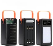 28x18650 Battery Case Dual USB Type C Charge Power Bank Case 22.5W PD QC4.0 with LED Flashlight Function DIY Battery Storage Box