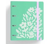 Carchivo carpeta anillas 4x35mm carpeblock 360 c/recambio 100h 90gr 4 separadores pp rígido foam verde