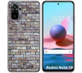 Tumundosmartphone Funda Gel Tpu para Xiaomi Redmi Note 10 / 10S diseño Ladrillo 02 Dibujos