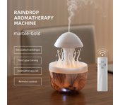 Nuevo humidificador rotatorio de lluvia de medusas con luces de colores, atomización ultrasónica, humidificación por gotas de lluvia, máquina de aromaterapia con forma de nube y seta.