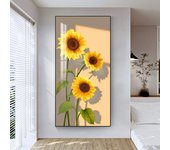 Vintage Flowers Canvas Prints Painting Nordic Wall Art Chic White Yellow Flower Sunflower Posters Decor Living Room Decoration