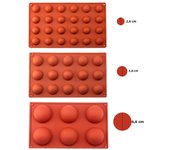 Silicone Chocolate Sphere Mold Half Ball Molds Hemisphere Shape Cake Mousse Dessert Pan Multi-hole Baking Pastry Bakeware