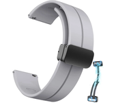 20mm 22mm Strap For Samsung Galaxy watch 6/4/5 pro/classic/gear s3/active 2 Sport Silicone Magnetic Buckle Huawei GT 2 2e 3 band