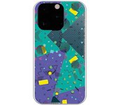 Funda compatible con iPhone 13 Pro - Geometría Abstracta fondo Azul