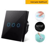 AXUS EU Tempered Black White Crystal Glass Touch Switch Panel Wall Light Sensor Button Switches 10A 1/2/3 Gang AC100-240V