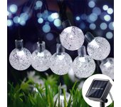 LED Solar String Lights Outdoor Waterproof Bubble Beads Fairy String Light 8 Modes Garden Wedding Party Christmas Decoration