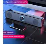 PC Soundbar Wired and Wireless Bluetooth Speaker USB Powered Soundbar for TV Pc Laptop Gaming Home Theater Surround Audio System
