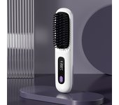 Cepillo de pelo recto portátil - gobrush pro, pantalla lcd, ligero, cargador rápido, cepillo de pelo recto inalámbrico, adecuado para el estilo de salida