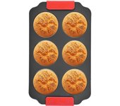 Molde para 6 magdalenas  Royalty Line RL-MFN6 copper  muffin cupcake