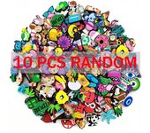 6/10/30/60/100/200 Pcs Random Cartoon  Shoe Charms for Clogs Bubble Slides Sandals PVC Shoe Decorations Accessories For Teens