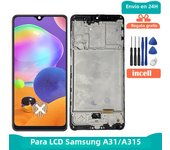 Super Amoled Pantalla For Samsung A31 A315 A315F 315F/DS LCD Screen Touch Screen Digital with Frame with Fingerprints