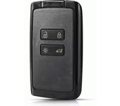 AUTOZOCO Carcasa Mando Llave del Coche 4 Botones, Funda de Llave de 4 Botones, Compatible con Renault Kadjar, Megane 4, Espace 5, Clio 5, Koleos 2, Captur 2, Talisman, Scénic 4, Duster, Negro