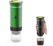 Máquina de café Espresso portátil eléctrica inalámbrica 3 en 1 para coche y hogar, cafetera de Camping, cafetera de viaje para cápsulas en polvo