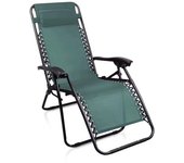 Tumbona de Jardín Plegable y Reclinable , Hamaca con Cojín Cómoda y Resistente para Terraza, Camping y Patio .