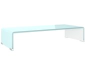 vidaXL Mueble TV/Elevador de monitor cristal verde, Mueble de Salon, Mueble TV, Mueble TV salon, Mesa de TV, Mueble tele