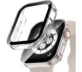 Waterproof Case for Apple Watch 7 8 9 45mm 41mm 44mm 40mm Screen Protector Cover Straight Edge Bumper iWatch 5 SE 6 Accessories