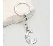 Simple A-Z 26 Letter Pendant Keychain English Alphabet Keyring For Friend Good Gift Holder Handbag Car Jewelry