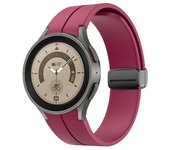 20mm Watch Strap For Samsung Galaxy Watch 6 Classic/5pro 47mm 45mm Watch 4 44mm 40mm Magnetic Buckle Wristband Silicone Bracelet