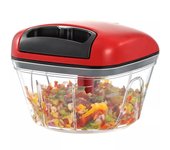 Picadora de Alimentos, Picadora Manual Fácil de Limpiar y Segura, Picadora de Verduras Rápida para Verduras, Frutas y Nueces