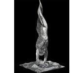 Metal Figure Statue Posters Print Modern Lovers Sculpture Canvas Painting Wall Art Wall Pictures for Room Home Decoration