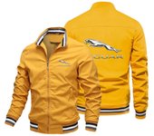 2024 Jaguar logo printed men's jacket, fashionable trench coat, outdoor sports jacket, autumn and winter coat top