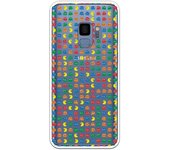 Funda compatible con Samsung Galaxy S9 - Patron Comecocos Fondo Clear