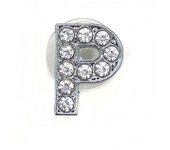Diamond Shoe Charms Glitter Rhinestone Letter Silver Crystal Alphabet Shoe Decorations Jewelry Slider Bracelet Wristbands