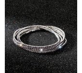5Pcs/Lot Elastic Crystal Bracelets 2mm Charming Gold Color Crystal Rhinestones Metal Bangle Bracelet Jewelry DIY Gift